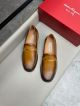 Ferragamo Man Brown Calfskin Business Leather Shoes 0428106 (4)_th.jpg